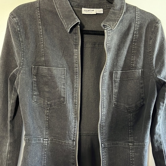 Noisy May Zipped Denim Dress - Picture 3 of 5